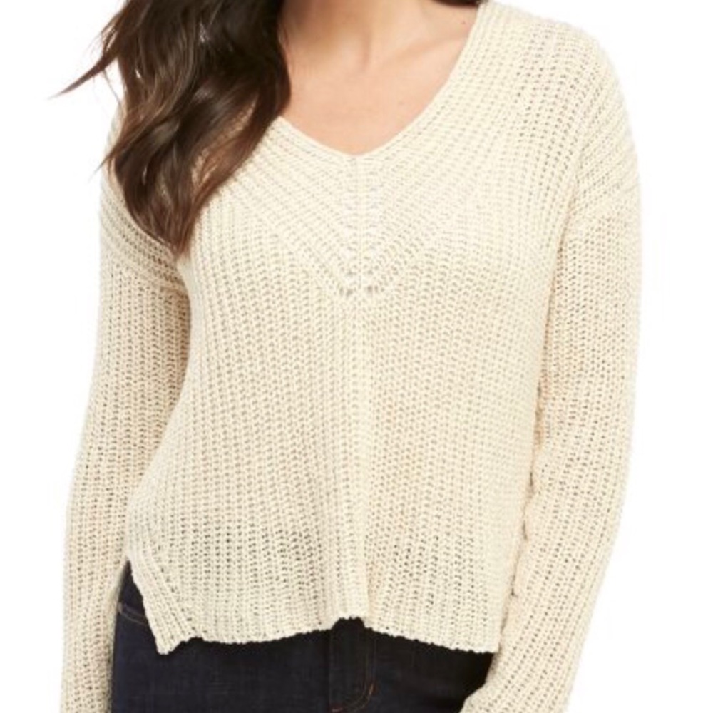 Eileen Fisher V-neck cotton linen Sweater